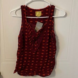 Anthropologie sleeveless top size 4 cute lips